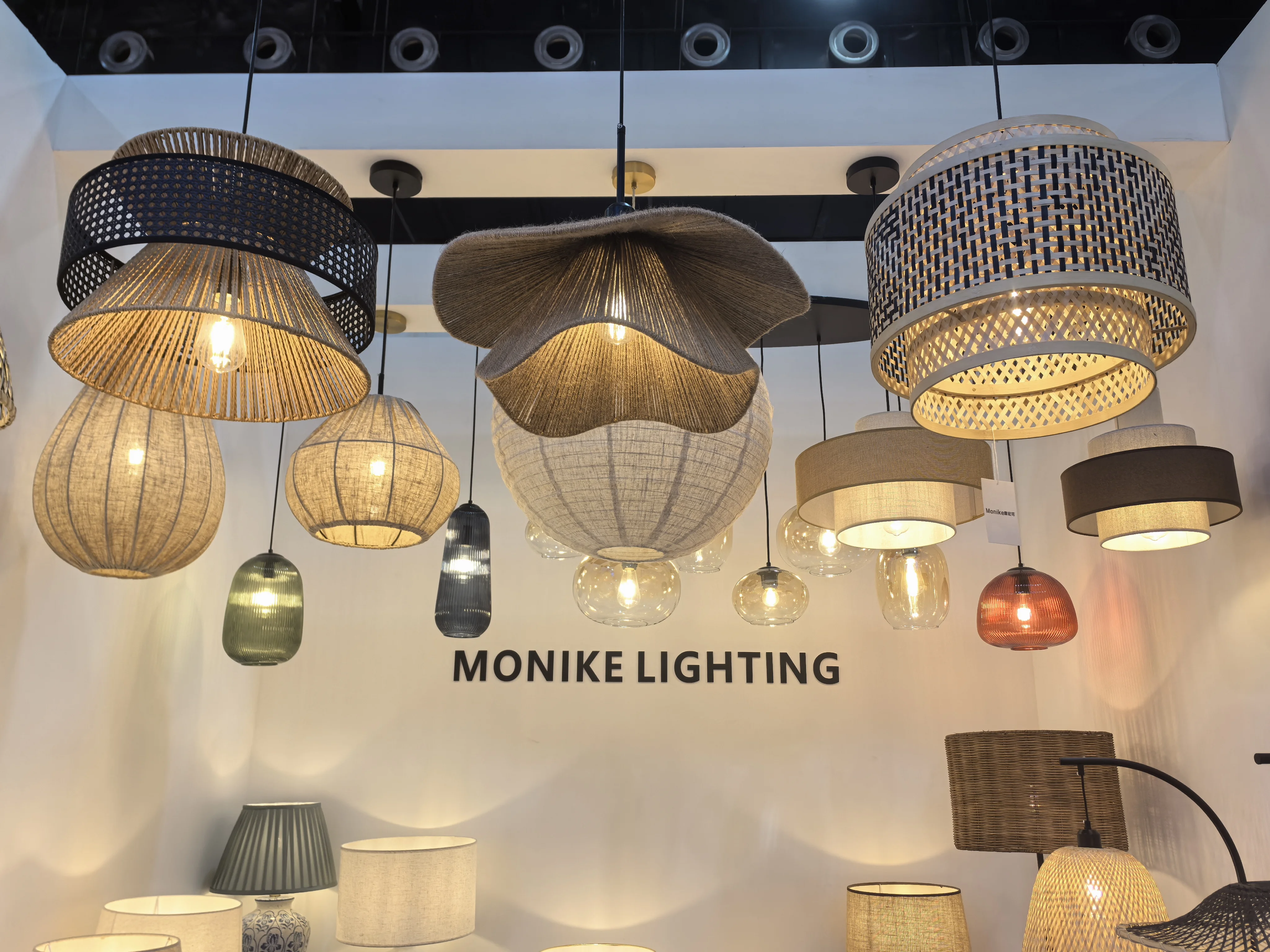 Modern fabric table lamp collection